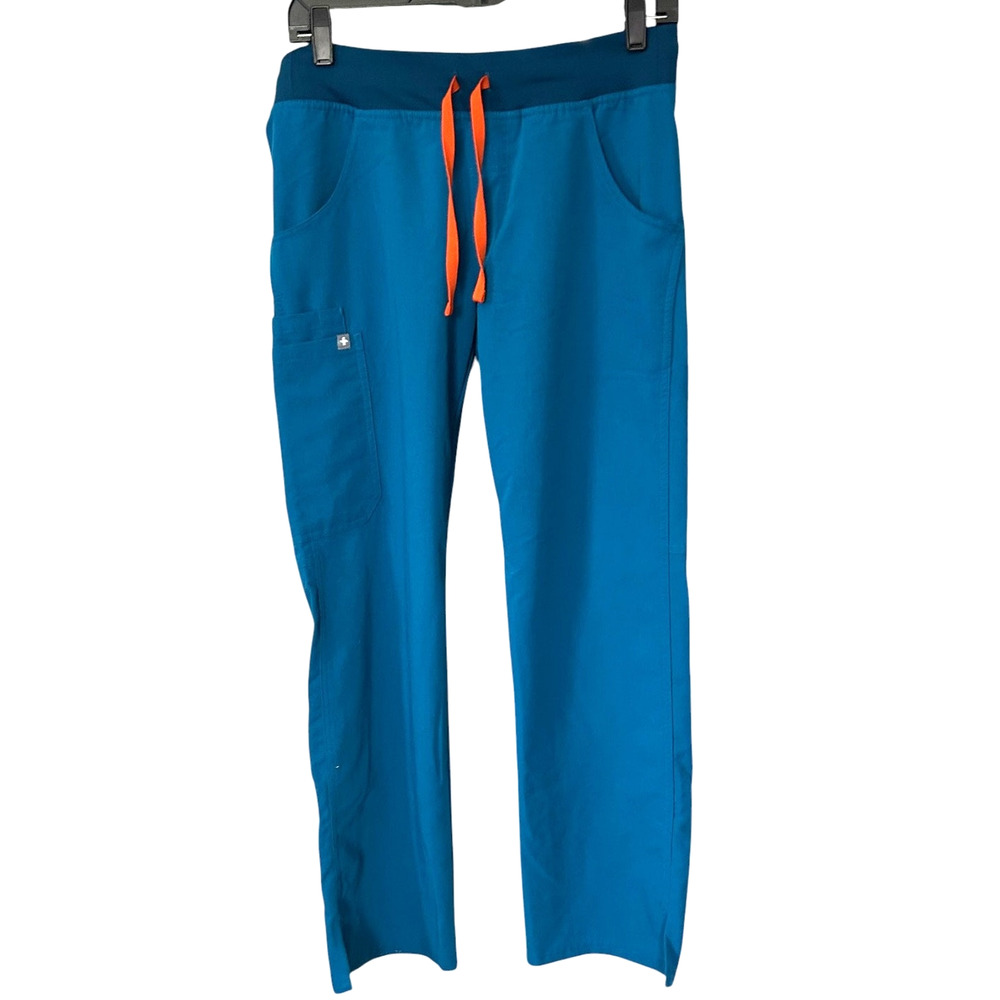 EUC Figs Kade Straight-Leg Scrub Pant Alps Blue PO# 1652 Size XLT or  XL Tall